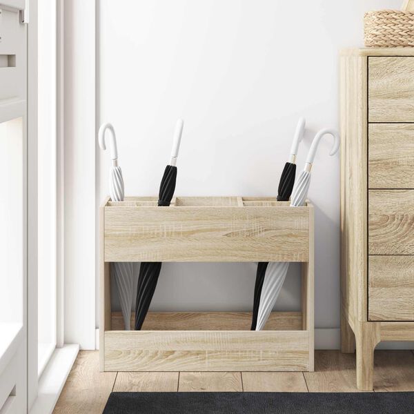 vidaXL Supporto per Ombrellone Rovere Sonoma 65 x 24 x 50 cm