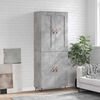 vidaXL Credenza Grigio Cemento 69,5x34x180 cm in Legno Multistrato
