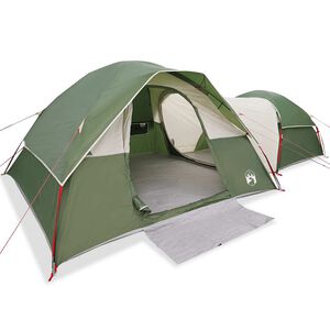 vidaXL Tenda da Campeggio per 5 Persone Verde Impermeabile