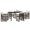 vidaXL Set da Pranzo per Giardino 5 pcs Marrone polyrattan