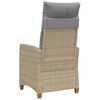 vidaXL Poltrona reclinabile con tavolino 62 x 64 x 112 cm polyrattan