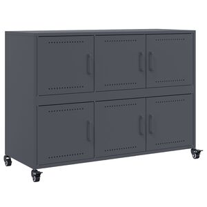vidaXL Credenza Antracite 100,5x39x72 cm in Acciaio Laminato a Freddo