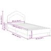 vidaXL Struttura letto bambini con testata Grigio chiaro 90 x 200 cm