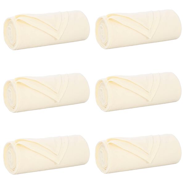 vidaXL Coperte da Pile 6 pcs Crema 170 x 130 cm Panno