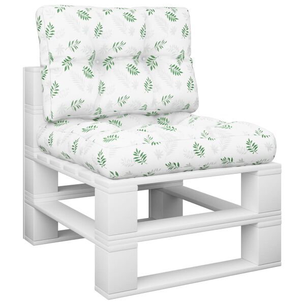 vidaXL Cuscini per Pallet 2 pz Motivo a Foglie Tessuto