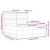 vidaXL Letto a molle con materasso Grigio chiaro 180 x 200 cm Tessuto