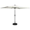 vidaXL Parasol da Giardino con Luci LED 200 x 300 cm Poliestere Crema