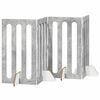 vidaXL Recinto pieghevole per animali 4 pz Grigio Cemento