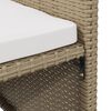 vidaXL Sedie da Giardino con Sgabelli 2 pz in Polyrattan Beige