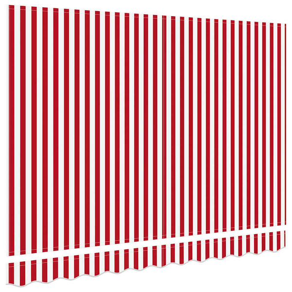 vidaXL Telo di ricambio per tenda da sole Rosso e Bianco 280 x 195 cm