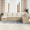 vidaXL Set Divano da Giardino con cuscino 8 pcs Beige Poly Rattan