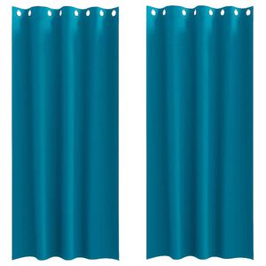 vidaXL Tende Blackout con Anelli 2 pcs Turchese 245 x 140 cm