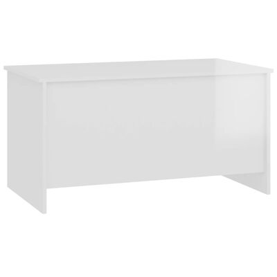 vidaXL Tavolino Bianco Lucido 102x55,5x52,5 cm in Legno Multistrato