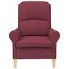 vidaXL poltrona Rosso vino 76 x 94 x 102 cm Tessuto
