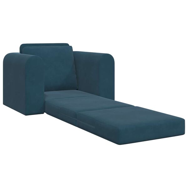 vidaXL Divano letto Blu 98 x 71 x 83 cm Velluto