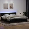 vidaXL Letto a Molle con Materasso e LED Nero 200x210 cm in Velluto
