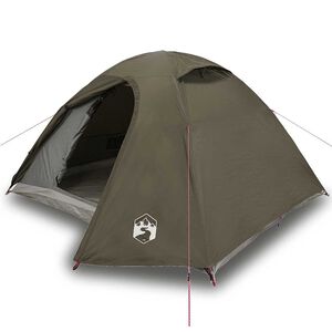 vidaXL Tenda da Campeggio a Cupola per 4 Persone Marrone Impermeabile