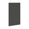 vidaXL Tenda Plissettata Nera 70x100 cm Larghezza Tessuto 69,4 cm