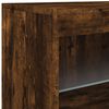 vidaXL Credenza con Luci LED Rovere Fumo 164x37x67 cm