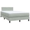 vidaXL Letto a Molle con Materasso e LED Grigio Chiaro 120x210cm Velluto