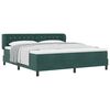 vidaXL Letto a molle con testiera Verde scuro 180 x 200 cm Velluto