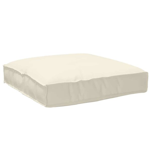 vidaXL Cuscino per seduta pallet Crema 80 x 80 x 12 cm Tessuto Oxford