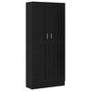 vidaXL Armadio per Libri 3 livelli 82,5 x 30,5 x 185 cm Rovere Nero