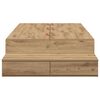 vidaXL Struttura letto con contenitore Rovere artigianale 80 cm