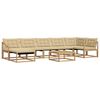 vidaXL Set di divani da esterno 8 pcs Bianco e Beige 79 x 79 x 37 cm