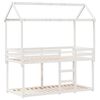 vidaXL Letto a Castello con Tetto Bianco 75x190 cm Legno Massello Pino