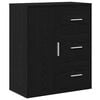 vidaXL Credenza Rovere Nero 60 x 31 x 70 cm Legno ingegnerizzato
