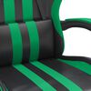 vidaXL Sedia da Gaming con Poggiapiedi Nero e Verde in Similpelle