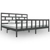 vidaXL Giroletto Grigio in Legno Massello 180x200 cm Super King