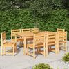 vidaXL Set da Pranzo per Giardino 9 pz in Legno Massello di Teak