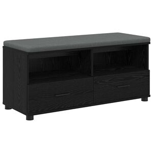 vidaXL Panca per ingresso Rovere Nero 100 x 38 x 46 cm