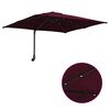vidaXL Ombrello da giardino Rosso Bordeaux 248,5 x 247,5 x 160 cm