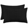 vidaXL Federa 2 pcs HEERLEN Nero 40 x 60 cm Boucl&eacute;