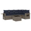 vidaXL Set Divani da Giardino 6 pz con Cuscini Grigio in Polyrattan