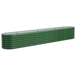 vidaXL Letto Giardino Acciaio Zincato 224x40x36 cm Verde