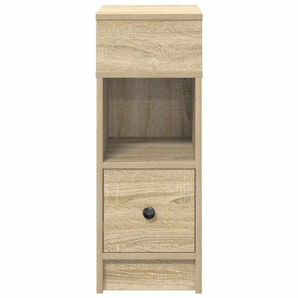 vidaXL Comodini 2 pz con Cassetto Rovere Sonoma 25x31x66 cm