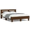 vidaXL Giroletto Testiera Rovere Marrone 135x190 cm Legno Multistrato