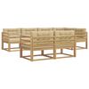vidaXL Set di divani da esterno 6 pz Bianco e Beige Poliestere