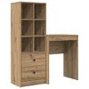 vidaXL Scrivania Rovere artigianale 105,5 x 34 x 127 cm 2 pz