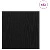 vidaXL Pannelli decorativi 12 pcs Rovere nero 30 x 30 x 0.3 cm