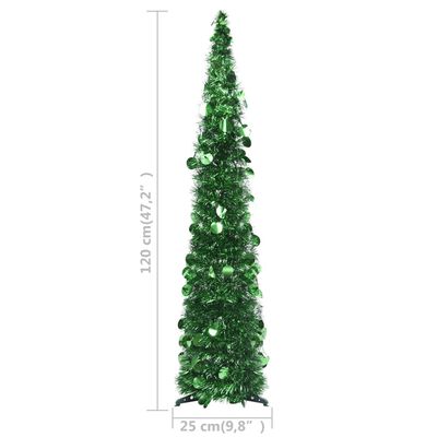 vidaXL Albero di Natale Artificiale Apribile Verde 120 cm PET