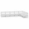 vidaXL Set Salotto da Giardino 7 pz in Legno Massello di Pino Bianco