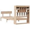 vidaXL Giroletto con Libreria senza Materasso 75x190 cm in Legno Pino
