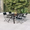 vidaXL Set da Pranzo da Giardino 5 pz Grigio e Nero