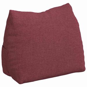 vidaXL Cuscino per Schiena Rosso Vino 45 x 20 x 35 cm Tessuto