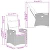 vidaXL Sedia da Giardino 2 pcs Beige e Grigio Chiaro 56 x 60 x 112 cm